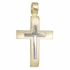 Δίχρωμος ανδρικός σταυρός Κ14 031506