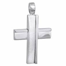 Λευκόχρυσος ανδρικός σταυρός Κ14 031510