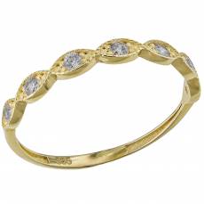 Χρυσό δαχτυλίδι σειρέ Κ14 με σχέδιο ματάκια 031603
