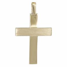 Χρυσός ανδρικός σταυρός Κ14 ζαγρέ 031720