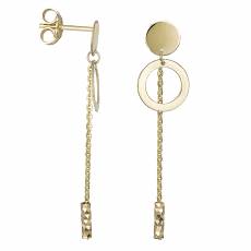 Γυναικεία χρυσά σκουλαρίκια Κ14 κρεμαστά 032528