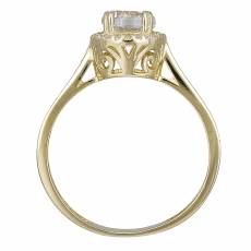 Χρυσό δαχτυλίδι ροζέτα Κ14 με ζιργκόν 032598