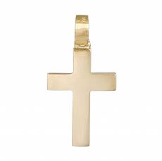Βαπτιστικός σταυρός για αγόρι Κ14 χρυσός λουστρέ 032733