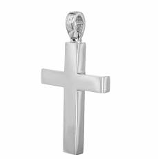 Βαπτιστικός σταυρός Κ18 λευκόχρυσος 033090