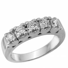 Λευκόχρυσο σειρέ δαχτυλίδι Κ18 033596