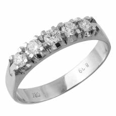 Σειρέ δαχτυλίδι λευκόχρυσο Κ18 με διαμάντια 047064