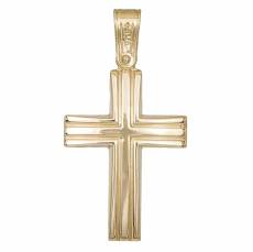 Χειροποίητος σταυρός σε χρυσό 9 καρατίων για βάπτιση 033704