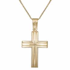 Βαπτιστικός σταυρός για αγοράκι Κ9 με αλυσίδα 033704C
