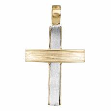 Ανδρικός δίχρωμος σταυρός 14Κ 034040