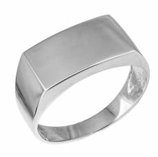 Ανδρικό λευκόχρυσο Κ14 δαχτυλίδι σεβαλιέ 034293