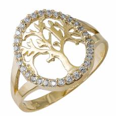 Δαχτυλίδι γυναικείο με το Δέντρο της Ζωής από χρυσό Κ14 034546