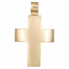 Ανδρικός ζαγρέ σταυρός αρραβώνα σε χρυσό Κ14 034770