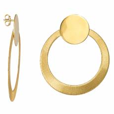 Γυναικεία καρφωτά σκουλαρίκια 925 Gold Circles 034987
