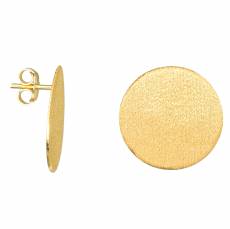 Γυναικεία καρφωτά σκουλαρίκια Gold Circles από ασήμι 925 034989