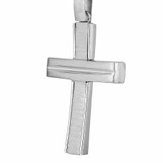 Ανδρικός σταυρός αρραβώνα σε λευκόχρυσο Κ14 035041
