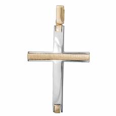 Βαπτιστικός σταυρός για αγοράκι με τον Χριστό Κ14 διπλής όψης 035295