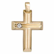 Βαπτιστικός σταυρός για κορίτσι Κ14 με ζιργκονάκι 035300