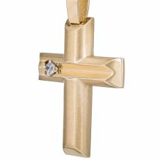Βαπτιστικός σταυρός για κορίτσι Κ14 με ζιργκονάκι 035300