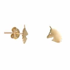 Χρυσά σκουλαρίκια Κ14 μονόκερος 036065