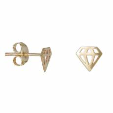 Χρυσά παιδικά σκουλαρίκια Κ14 διαμάντια 036062