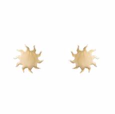 Χρυσά σκουλαρίκια παιδικά Κ14 ήλιος 036056
