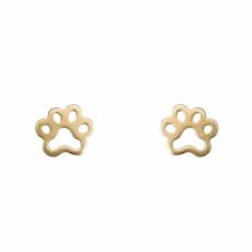 Χρυσά σκουλαρίκια Κ14 dog paw 036045