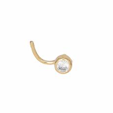 Χρυσό σκουλαρίκι μύτης Κ14 με ζιργκόν 035841