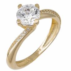 Χρυσό δαχτυλίδι μονόπετρο Κ14 036014