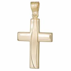 Χρυσός σταυρός βάπτισης για αγοράκι Κ9 036145