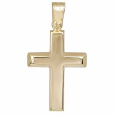 Ανδρικός λουστρέ σταυρός από χρυσό Κ9 036157