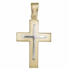 Βαπτιστικός δίχρωμος σταυρός για αγοράκι Κ9 036161