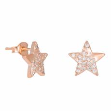 Γυναικεία σκουλαρίκια 925 Pink Stars 036346
