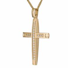 Χρυσός γυναικείος σταυρός Κ14 036375C