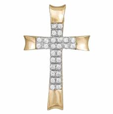 Γυναικείος σταυρός με ζιργκόν Κ14 036569