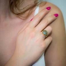 Γυναικείο δαχτυλίδι 925 με πέτρα Λαμπραντορίτη 036599