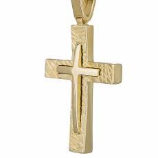 Χρυσός αντρικός σταυρός Κ14 036633