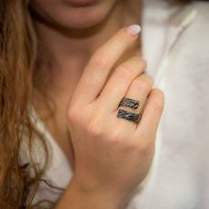 Μαύρο δαχτυλίδι γυναικείο 925 036709