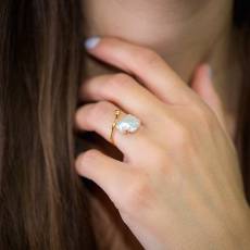 Γυναικείο δαχτυλίδι με baroque μαργαριτάρι 036792