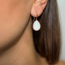 Γυναικεία σκουλαρίκια με λευκές πέτρες 925 036815