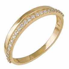 Γυναικείο διπλό δαχτυλίδι από χρυσό 14 καρατίων 036898