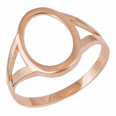 Γυναικείο ροζ gold δαχτυλίδι Κ14 με οβάλ 036953