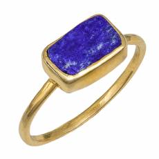 Επίχρυσο δαχτυλίδι 925 Lapis Lazuli 037090