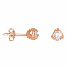 Ροζ gold σκουλαρίκια με πέτρες Κ14 037371