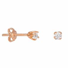 Ροζ gold καρφωτά σκουλαρίκια Κ14 037374