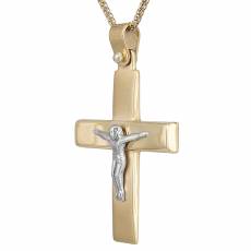 Βαπτιστικός σταυρός με αλυσίδα για αγοράκι Κ9 038532C