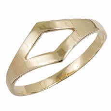 Χρυσό λουστρέ δαχτυλίδι με ρόμβο Κ9 039411
