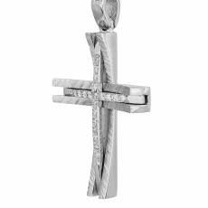 Γυναικείος σταυρός αρραβώνα με διαμάντια Κ18 039417