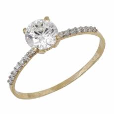 Χρυσό γυναικείο δαχτυλίδι Κ14 με ζιργκόν 042832