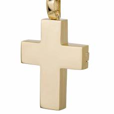 Ανδρικός τετραγωνισμένος σταυρός από χρυσό Κ14 040889