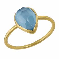 Γυναικείο δαχτυλίδι Sky Topaz από χρυσό Κ18 041986